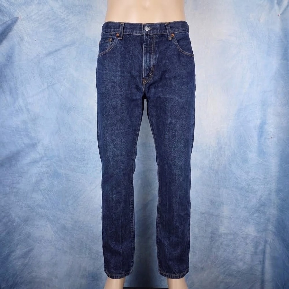 Levis 517 Mens Dark Wash Bootcut Denim Jeans W34 L32 Indigo Blue 517-0217
